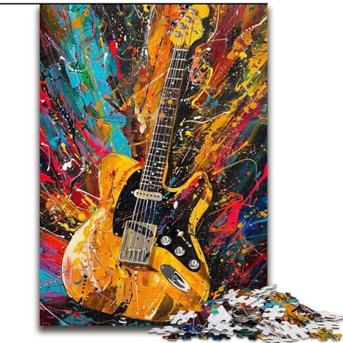 Puzzle für 1000 Teile, Gitarren-Ölgemälde, Papppuzzle, 26x38cm, farbenfrohe Heimdekoration und interaktives Familienspiel Puzzle für 1000 Teile, Gitarren-Ölgemälde, Papppuzzle, 26x38cm, farbenfrohe Heimdekoration und interaktives Familienspiel von ZKYUBEK