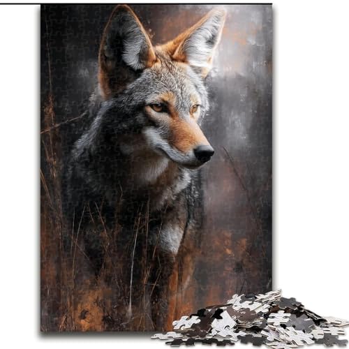 Puzzle für 1000 Teile, Grauer Wolf, Papppuzzle, 26x38cm, Spiel für Erwachsene, Geschenk, Familienspiel, interaktives Denkspiel, Geschenk Puzzle für 1000 Teile, Grauer Wolf, Papppuzzle, 26x38cm, Spiel für Erwachsene, Geschenk, Familienspiel, interaktives Denkspiel, Geschenk von ZKYUBEK
