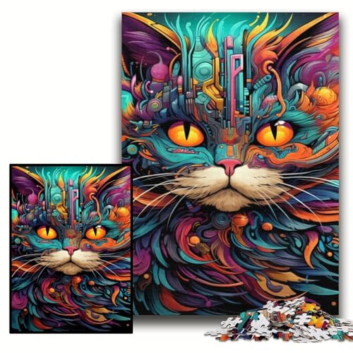 Puzzle für 1000 Teile, Katzen-Holzpuzzle, 50x75cm, Muttertag, Geburtstag, Weihnachten Puzzle für 1000 Teile, Katzen-Holzpuzzle, 50x75cm, Muttertag, Geburtstag, Weihnachten von ZKYUBEK