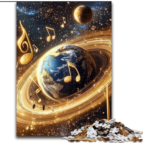 Puzzle für 1000 Teile, Musik, Galaxie, Erde, Unmögliches Puzzle für Erwachsene, 26x38cm, Denksportaufgabe und Heimdekoration Puzzle für 1000 Teile, Musik, Galaxie, Erde, Unmögliches Puzzle für Erwachsene, 26x38cm, Denksportaufgabe und Heimdekoration von ZKYUBEK