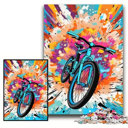 Puzzle für 1000 Teile, buntes Fahrrad-Puzzle aus Pappe, 26x38cm, Muttertag, Geburtstag, Weihnachten Puzzle für 1000 Teile, buntes Fahrrad-Puzzle aus Pappe, 26x38cm, Muttertag, Geburtstag, Weihnachten von ZKYUBEK