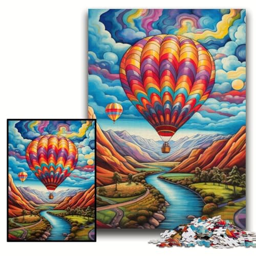 Puzzle für 1000 Teile, farbenfrohe Kunst, Heißluftballon-Puzzles für Erwachsene, 50x75cm, kreatives Familienspiel und Heimdekoration, Teenager Puzzle für 1000 Teile, farbenfrohe Kunst, Heißluftballon-Puzzles für Erwachsene, 50x75cm, kreatives Familienspiel und Heimdekoration, Teenager von ZKYUBEK