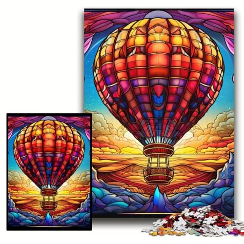 Puzzle für 1000 Teile, farbenfrohes Kunst-Holzpuzzle mit Heißluftballon, 50x75cm, Muttertag, Geburtstag, Weihnachten Puzzle für 1000 Teile, farbenfrohes Kunst-Holzpuzzle mit Heißluftballon, 50x75cm, Muttertag, Geburtstag, Weihnachten von ZKYUBEK