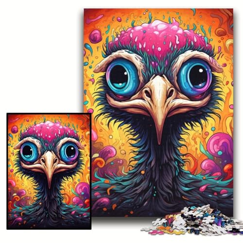 Puzzle für 1000 Teile, farbenfrohes Kunst-Straußen-Holzpuzzle, 50x75cm, Muttertag, Geburtstag, Weihnachten Puzzle für 1000 Teile, farbenfrohes Kunst-Straußen-Holzpuzzle, 50x75cm, Muttertag, Geburtstag, Weihnachten von ZKYUBEK