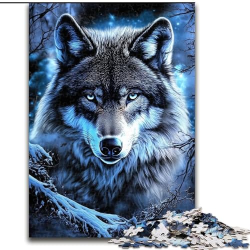 Puzzle für 1000 Teile „Wolf im Schnee“ aus Pappe, 26x38cm, Spiel für Erwachsene, Geschenk, interaktives Familienspiel, Gehirn-Herausforderung Puzzle für 1000 Teile „Wolf im Schnee“ aus Pappe, 26x38cm, Spiel für Erwachsene, Geschenk, interaktives Familienspiel, Gehirn-Herausforderung von ZKYUBEK