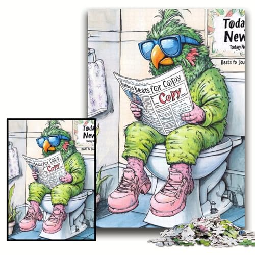 Puzzle für Erwachsene, „Papagei geht auf die Toilette“, Puzzle für Erwachsene, 50x75cm, Familienspaß, Gehirntraining, Teenager von ZKYUBEK