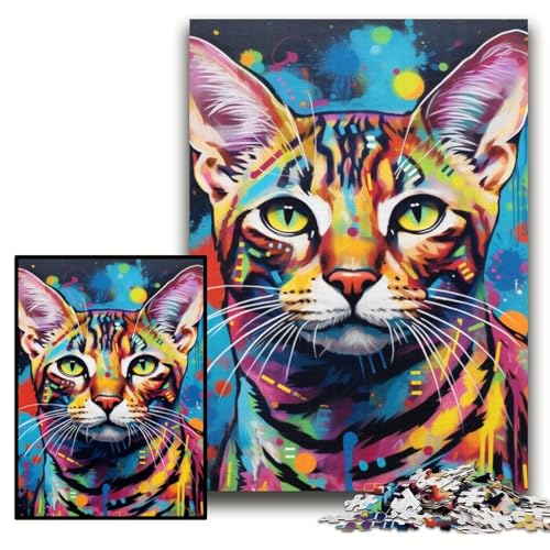 Puzzle für Erwachsene, 1000 Bengalkatzen-Holzpuzzles, 50x75cm, für Teenager und Familienspaß – DIY-Denkspiel als Geschenk Puzzle für Erwachsene, 1000 Bengalkatzen-Holzpuzzles, 50x75cm, für Teenager und Familienspaß – DIY-Denkspiel als Geschenk von ZKYUBEK
