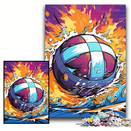 Puzzle für Erwachsene, 1000 Bunte Beachvolleyball-Holzpuzzles, 50x75cm, für Teenager und Familienspaß – DIY-Denkspiel als Geschenk Puzzle für Erwachsene, 1000 Bunte Beachvolleyball-Holzpuzzles, 50x75cm, für Teenager und Familienspaß – DIY-Denkspiel als Geschenk von ZKYUBEK