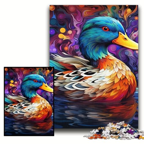 Puzzle für Erwachsene, 1000 Bunte Enten-Holzpuzzles, 50x75cm, für Teenager und Familienspaß – DIY-Denkspiel als Geschenk Puzzle für Erwachsene, 1000 Bunte Enten-Holzpuzzles, 50x75cm, für Teenager und Familienspaß – DIY-Denkspiel als Geschenk von ZKYUBEK