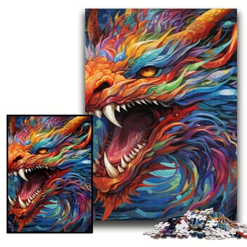Puzzle für Erwachsene, 1000 Bunte chinesische Drachen-Puzzles aus Pappe, 26x38cm, für Teenager und Familienspaß – DIY-Denkspiel als Geschenk Puzzle für Erwachsene, 1000 Bunte chinesische Drachen-Puzzles aus Pappe, 26x38cm, für Teenager und Familienspaß – DIY-Denkspiel als Geschenk von ZKYUBEK