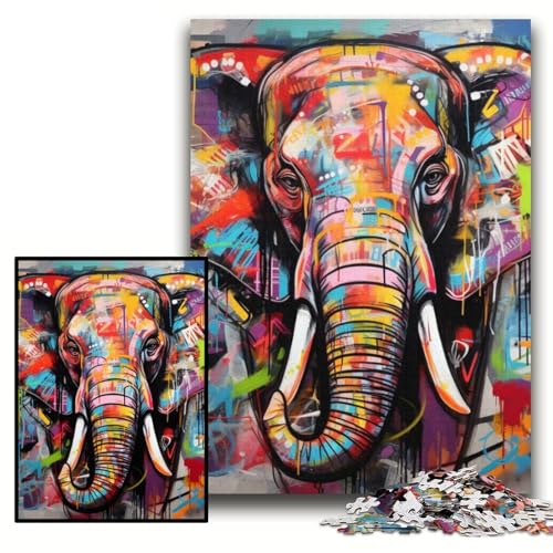 Puzzle für Erwachsene, 1000 Elefanten-Puzzles aus Pappe, 26x38cm, für Teenager und Familienspaß – DIY-Denkspiel als Geschenk Puzzle für Erwachsene, 1000 Elefanten-Puzzles aus Pappe, 26x38cm, für Teenager und Familienspaß – DIY-Denkspiel als Geschenk von ZKYUBEK