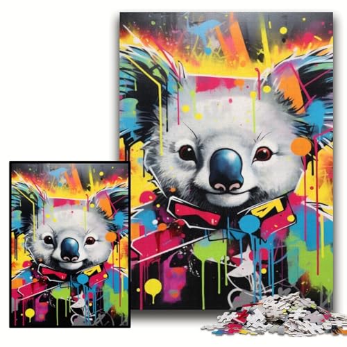 Puzzle für Erwachsene, 1000 Erdmännchen-Graffiti-Malerei, Holzpuzzle, 50x75cm, für Teenager und Familienspaß – DIY-Denkspiel als Geschenk Puzzle für Erwachsene, 1000 Erdmännchen-Graffiti-Malerei, Holzpuzzle, 50x75cm, für Teenager und Familienspaß – DIY-Denkspiel als Geschenk von ZKYUBEK