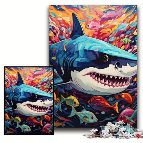 Puzzle für Erwachsene, 1000 Hai-Puzzles, anspruchsvolle Puzzles, 50x75cm, Lernspielzeug für Teenager, Heim- und Bürodekoration Puzzle für Erwachsene, 1000 Hai-Puzzles, anspruchsvolle Puzzles, 50x75cm, Lernspielzeug für Teenager, Heim- und Bürodekoration von ZKYUBEK