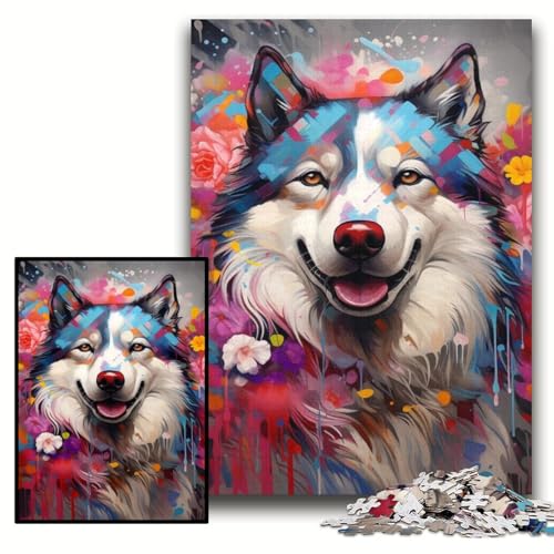 Puzzle für Erwachsene, 1000 Husky-Holzpuzzles, 50x75cm, Weihnachten, Halloween, Ostern, Neujahr Puzzle für Erwachsene, 1000 Husky-Holzpuzzles, 50x75cm, Weihnachten, Halloween, Ostern, Neujahr von ZKYUBEK