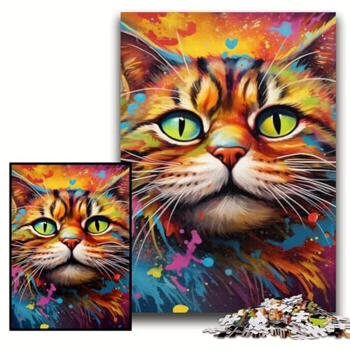 Puzzle für Erwachsene, 1000 Katzen-Holzpuzzles, 50x75cm, Weihnachten, Halloween, Ostern, Neujahr Puzzle für Erwachsene, 1000 Katzen-Holzpuzzles, 50x75cm, Weihnachten, Halloween, Ostern, Neujahr von ZKYUBEK