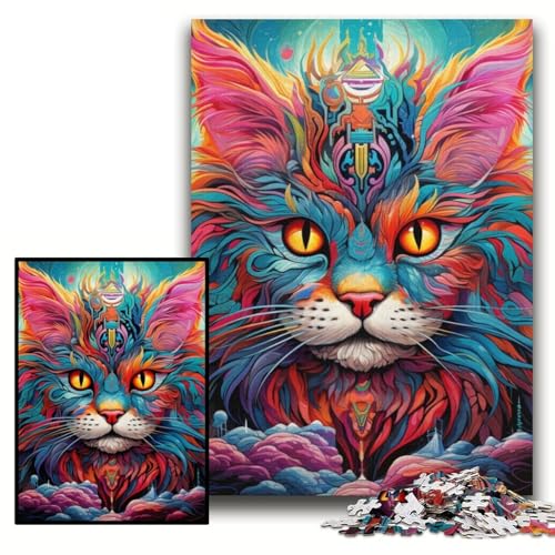 Puzzle für Erwachsene, 1000 Katzen-Puzzles aus Karton, 26x38cm, Weihnachten, Halloween, Ostern, Neujahr von ZKYUBEK