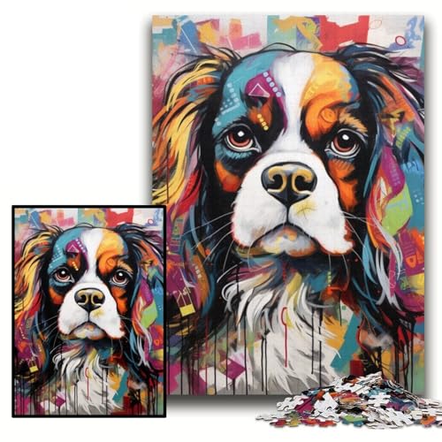 Puzzle für Erwachsene, 1000 King Charles Spaniel Graffiti, anspruchsvolle Puzzles, 26x38cm, Lernspielzeug für Teenager, Heim- und Bürodekoration Puzzle für Erwachsene, 1000 King Charles Spaniel Graffiti, anspruchsvolle Puzzles, 26x38cm, Lernspielzeug für Teenager, Heim- und Bürodekoration von ZKYUBEK