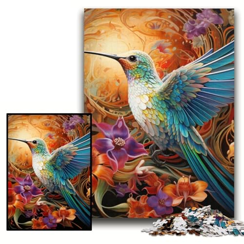 Puzzle für Erwachsene, 1000 Kolibri-Kunst-Kartonpuzzles, 26x38cm, für Teenager und Familienspaß – DIY-Denkspiel als Geschenk Puzzle für Erwachsene, 1000 Kolibri-Kunst-Kartonpuzzles, 26x38cm, für Teenager und Familienspaß – DIY-Denkspiel als Geschenk von ZKYUBEK