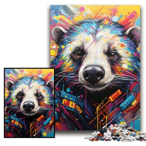 Puzzle für Erwachsene, 1000 Pferde-Graffiti, anspruchsvolle Puzzles, 26x38cm, Lernspielzeug für Teenager, Heim- und Bürodekoration von ZKYUBEK