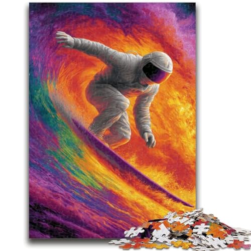 Puzzle für Erwachsene, 1000 Puzzles, Astronauten-Surfen, Elefantenspielzeug, Denkspiel, Geburtstagsgeschenk, Geschenke, Wandkunst, für Kinder ab 14 Jahren, 26x38cm von ZKYUBEK