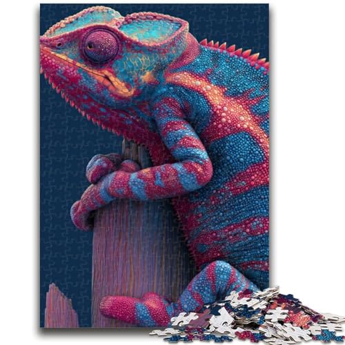 Puzzle für Erwachsene, 1000 Puzzles, Farbchamäleon, Lernspiele, Heimdekoration, Lernspiel für Geburtstag, Weihnachten, 26x38cm von ZKYUBEK