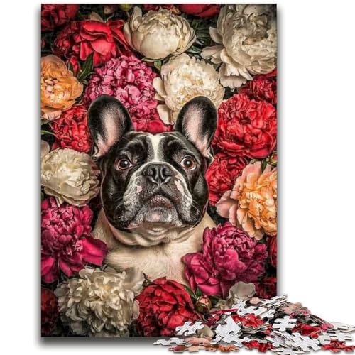 Puzzle für Erwachsene, 1000 Puzzles, Französische Bulldogge, Elefantenspielzeug, Denkspiel, Geburtstagsgeschenk, Geschenke, Wandkunst, für Kinder ab 14 Jahren, 50x75cm von ZKYUBEK