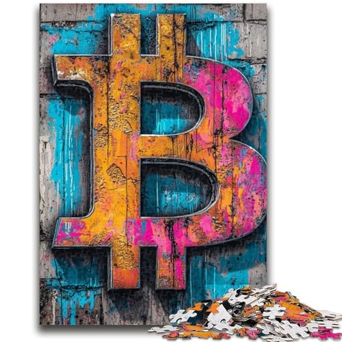 Puzzle für Erwachsene, 1000 Puzzles, Graffiti, Bitcoin, Lernspiele, Heimdekoration, Lernspiel für Geburtstag, Weihnachten, 50x75cm von ZKYUBEK