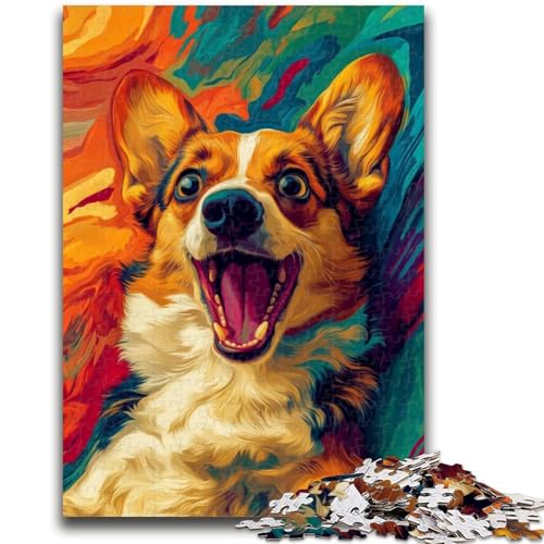 Puzzle für Erwachsene, 1000 Puzzles, Happy Dog, Lernspiele, Heimdekoration, Lernspiel für Geburtstag, Weihnachten, 50x75cm von ZKYUBEK