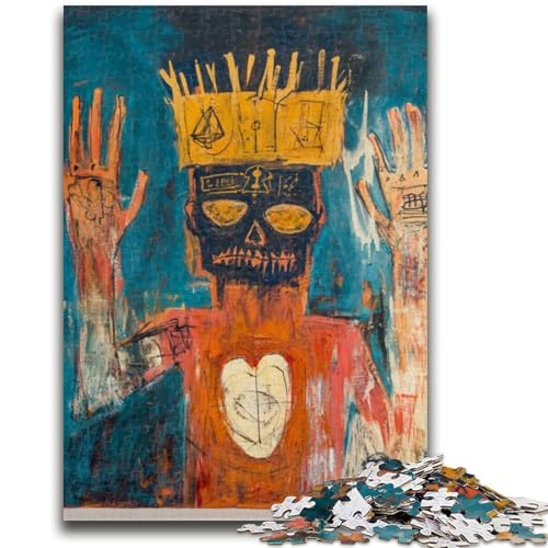 Puzzle für Erwachsene, 1000 Puzzles, König im Basquiat-Stil, Lernspiele, Heimdekoration, Lernspiel für Geburtstag, Weihnachten, 50x75cm von ZKYUBEK