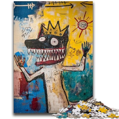 Puzzle für Erwachsene, 1000 Puzzles, Lernspiele im Basquiat-Stil, Heimdekoration, Lernspiel für Geburtstag, Weihnachten, 50x75cm von ZKYUBEK