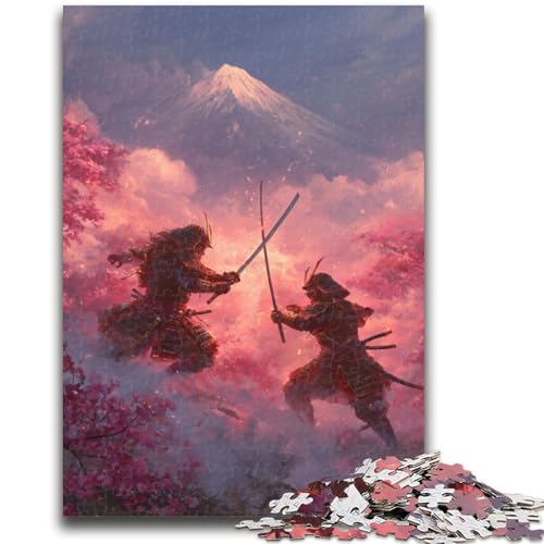 Puzzle für Erwachsene, 1000 Puzzles, Ninja am Fuße des Mount Fuji, Elefantenspielzeug, Denkspiel, Geburtstagsgeschenk, Geschenke, Wandkunst, für Kinder ab 14 Jahren, 50x75cm von ZKYUBEK