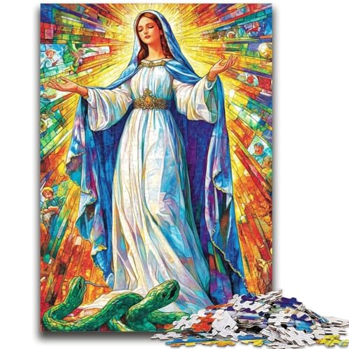 Puzzle für Erwachsene, 1000 Puzzles, Porträt von Maria, der Mutter, Stressabbau, schwierige Herausforderung, einzigartige Heimdekoration und Geschenke, 50x75cm von ZKYUBEK