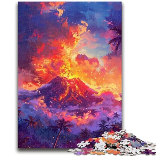 Puzzle für Erwachsene, 1000 Puzzles, Vulkanausbruch, Ölgemälde, Lernspiele, Heimdekoration, Lernspiel für Geburtstag, Weihnachten, 26x38cm von ZKYUBEK