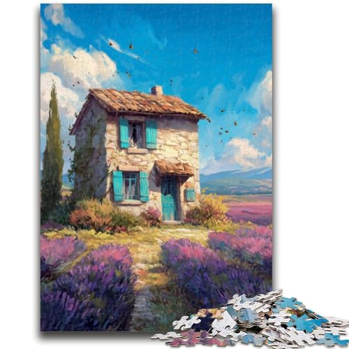 Puzzle für Erwachsene, 1000 Puzzles, kleines Haus, Ölgemälde, Lernspiele, Heimdekoration, Lernspiel für Geburtstag, Weihnachten, 26x38cm von ZKYUBEK