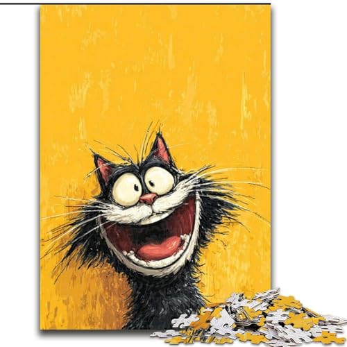 Puzzle für Erwachsene, 1000 Puzzles aus Holz mit der Art Cat, perfekt für Teenager und Familien, 50x75cm von ZKYUBEK
