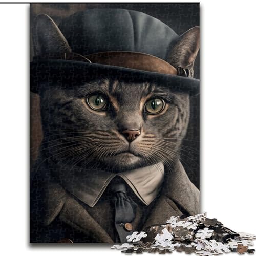 Puzzle für Erwachsene, 1000 Puzzleteile mit ausgefallener Katze, Holzpuzzle, Größe 50x75cm, interaktives Familienspiel, Denksportaufgabe, Lernspielzeug Puzzle für Erwachsene, 1000 Puzzleteile mit ausgefallener Katze, Holzpuzzle, Größe 50x75cm, interaktives Familienspiel, Denksportaufgabe, Lernspielzeug von ZKYUBEK