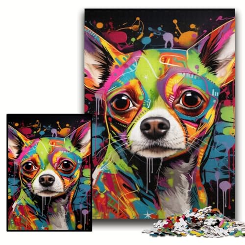 Puzzle für Erwachsene, 1000 Schimpansen-Graffiti-Puzzles aus Holz, 50x75cm, für Teenager und Familienspaß – DIY-Denkspiel als Geschenk Puzzle für Erwachsene, 1000 Schimpansen-Graffiti-Puzzles aus Holz, 50x75cm, für Teenager und Familienspaß – DIY-Denkspiel als Geschenk von ZKYUBEK