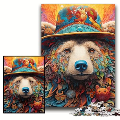 Puzzle für Erwachsene, 1000 Stück, Braunbär-Holzpuzzle, 50x75cm, für Teenager und Familienspaß – DIY-Denkspiel als Geschenk Puzzle für Erwachsene, 1000 Stück, Braunbär-Holzpuzzle, 50x75cm, für Teenager und Familienspaß – DIY-Denkspiel als Geschenk von ZKYUBEK