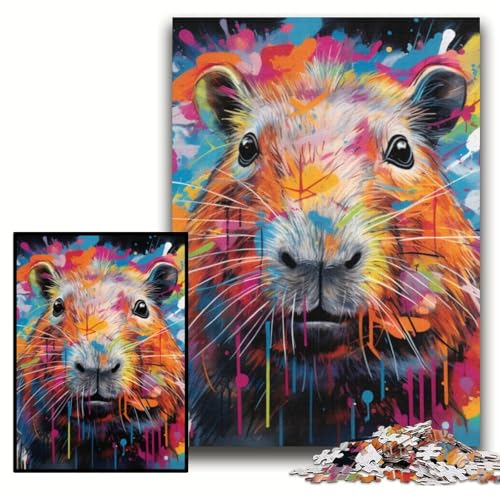 Puzzle für Erwachsene, 1000 Stück, Capybara-Graffiti, Holzpuzzle, 50x75cm, für Teenager und Familienspaß – DIY-Denkspiel als Geschenk Puzzle für Erwachsene, 1000 Stück, Capybara-Graffiti, Holzpuzzle, 50x75cm, für Teenager und Familienspaß – DIY-Denkspiel als Geschenk von ZKYUBEK