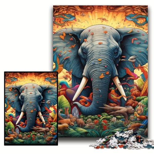 Puzzle für Erwachsene, 1000 Stück, Elefanten-Kunst, anspruchsvolle Puzzles, 50x75cm, Lernspielzeug für Teenager, Heim- und Bürodekoration Puzzle für Erwachsene, 1000 Stück, Elefanten-Kunst, anspruchsvolle Puzzles, 50x75cm, Lernspielzeug für Teenager, Heim- und Bürodekoration von ZKYUBEK