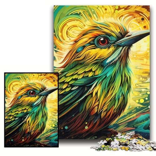 Puzzle für Erwachsene, 1000 Stück, Grüner Spatz, Karton-Puzzle, 26x38cm, Weihnachten, Halloween, Ostern, Neujahr Puzzle für Erwachsene, 1000 Stück, Grüner Spatz, Karton-Puzzle, 26x38cm, Weihnachten, Halloween, Ostern, Neujahr von ZKYUBEK