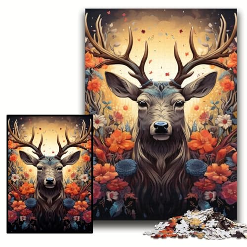 Puzzle für Erwachsene, 1000 Stück, Hirsch, psychedelische Kunst, Holzpuzzle, 50x75cm, für Teenager und Familienspaß – DIY-Denkspiel als Geschenk Puzzle für Erwachsene, 1000 Stück, Hirsch, psychedelische Kunst, Holzpuzzle, 50x75cm, für Teenager und Familienspaß – DIY-Denkspiel als Geschenk von ZKYUBEK