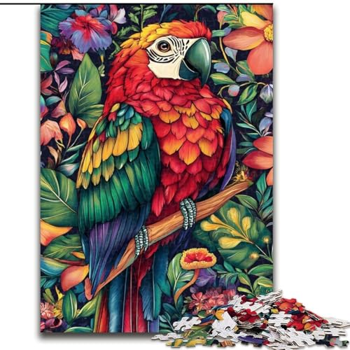 Puzzle für Erwachsene, 1000 Stück, Papagei, Holzpuzzle, 50x75cm, interaktives Familienspiel, Denksportaufgabe, Lernspielzeug von ZKYUBEK