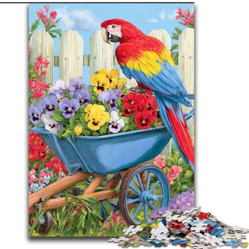 Puzzle für Erwachsene, 1000 Stück, Papageien-Puzzle aus Holz, perfekt für Teenager und Familien, 50x75cm von ZKYUBEK