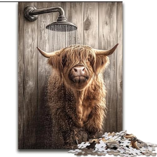 Puzzle für Erwachsene, 1000 Stück, Yak beim Baden, Holzpuzzle, 26x38cm, interaktives Familienspiel, Denksportaufgabe, Lernspielzeug Puzzle für Erwachsene, 1000 Stück, Yak beim Baden, Holzpuzzle, 26x38cm, interaktives Familienspiel, Denksportaufgabe, Lernspielzeug von ZKYUBEK