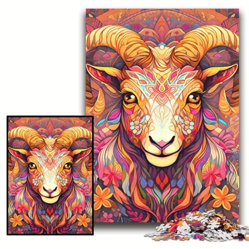 Puzzle für Erwachsene, 1000 Stück, Ziegen-Holzpuzzle, 50x75cm, für Teenager und Familienspaß – DIY-Denkspiel als Geschenk Puzzle für Erwachsene, 1000 Stück, Ziegen-Holzpuzzle, 50x75cm, für Teenager und Familienspaß – DIY-Denkspiel als Geschenk von ZKYUBEK