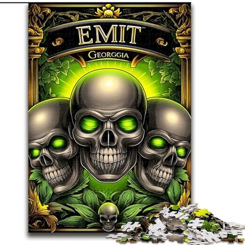Puzzle für Erwachsene, 1000 Stück, grüner Totenkopf, Holzpuzzle, 26x38cm, interaktives Familienspiel, Denksportaufgabe, Lernspielzeug Puzzle für Erwachsene, 1000 Stück, grüner Totenkopf, Holzpuzzle, 26x38cm, interaktives Familienspiel, Denksportaufgabe, Lernspielzeug von ZKYUBEK