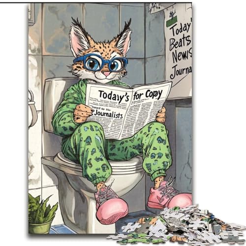 Puzzle für Erwachsene, 1000 Teile, „Lynx Go Toilet“, Puzzle für Erwachsene, Größe 50x75cm, anspruchsvolles Denkspiel – entspannendes Spielzeug für Teenager Puzzle für Erwachsene, 1000 Teile, „Lynx Go Toilet“, Puzzle für Erwachsene, Größe 50x75cm, anspruchsvolles Denkspiel – entspannendes Spielzeug für Teenager von ZKYUBEK