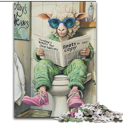 Puzzle für Erwachsene, 1000 Teile, „Sheep Go Toilet“, Größe 50x75cm, anspruchsvolles Denkspiel für Teenager, Spaß für den Spieleabend mit der Familie Puzzle für Erwachsene, 1000 Teile, „Sheep Go Toilet“, Größe 50x75cm, anspruchsvolles Denkspiel für Teenager, Spaß für den Spieleabend mit der Familie von ZKYUBEK