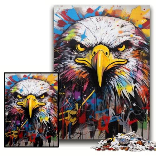 Puzzle für Erwachsene, 1000 Teile, Adler-Graffiti, Unmögliches Puzzle für Erwachsene, 26x38cm, pädagogisches Denkspiel, künstlerische Heim- und Bürodekoration, ab 14 Jahren Puzzle für Erwachsene, 1000 Teile, Adler-Graffiti, Unmögliches Puzzle für Erwachsene, 26x38cm, pädagogisches Denkspiel, künstlerische Heim- und Bürodekoration, ab 14 Jahren von ZKYUBEK